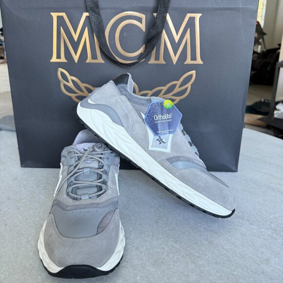 MCM Skywander Low Top Sneakers Men\'s Gray Suede Lace Up Closure, Sz 44‎ main image 11